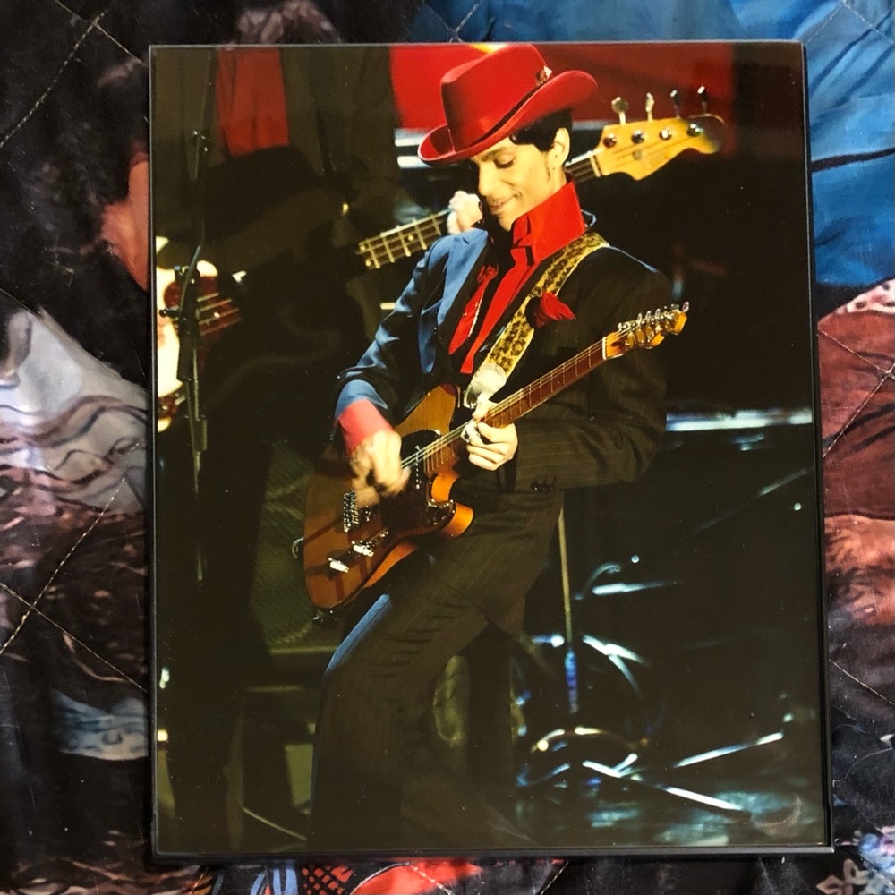 PRINCE 8X10 Framed Photo 2004 Rock- Roll HOF Solo
